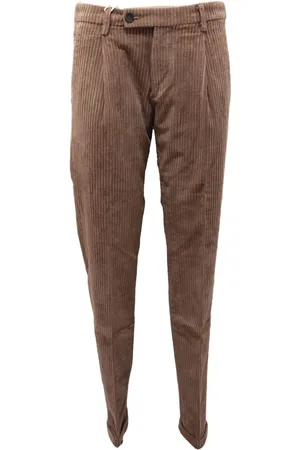 MICHAEL COAL Chinos, male, , W31, Velvet trousers slim fit corduroy style