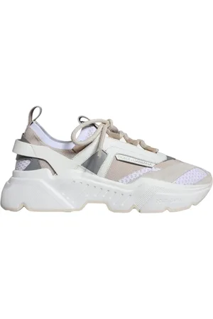 Dolce & Gabbana Leather Lace-Up Trainers with Logo