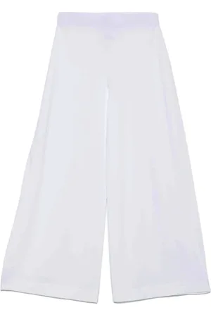 D.EXTERIOR Wide-Leg Trousers Elastic Waistband