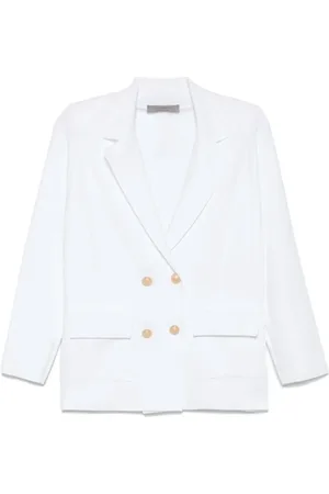 D.EXTERIOR Blazers, female, , S, Double-Breasted Blazer with Patch Pockets