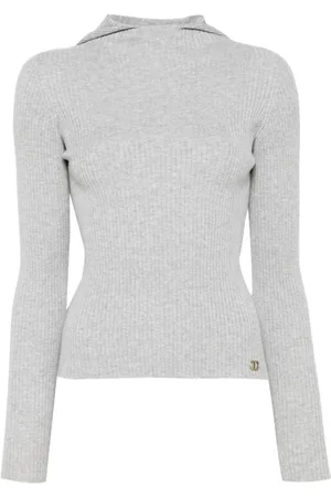 Twin-Set Elegant Grey Viscose Jumper