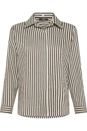 SEVENTY BY SERGIO TEGON Shirts, female, , L, Striped Linen Shirt