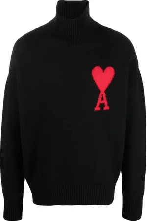 Ami Turtlenecks, female, , L, Wool Funnel Neck Jumper