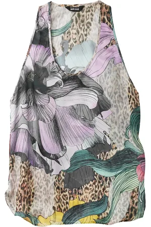 Roberto Cavalli Floral Print Chiffon Top