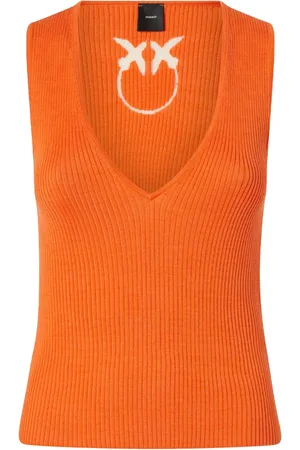 Pinko Sleeveless Tops, female, , XS, Transparent Logo Cotton Top Set