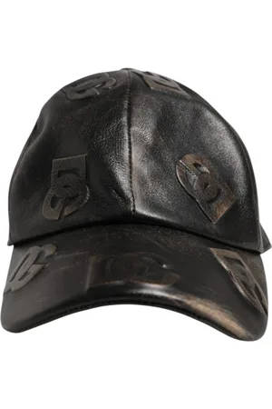 Dolce & Gabbana Caps, male, , 58 CM, Luxury Leather Monogram Baseball Cap