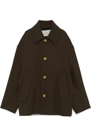 Ami Single-Breasted Coats, female, , M, Wool Casual Coat