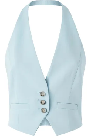 Pinko Vests, female, , 2XS, Cropped Halterneck Jacket