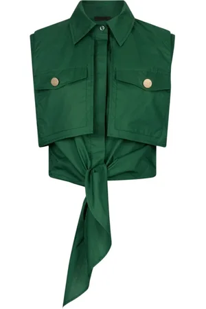 Liu Jo Shirts, female, , 2XS, Tropical Cropped Shirt with Knot