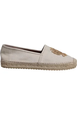 Dolce & Gabbana Embroidered Canvas Espadrilles with Rubber Sole
