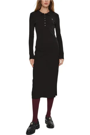 Calvin Klein Midi Dresses, female, , 2XS, Button-Up Dress with Collar
