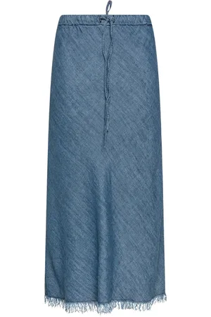 SEVENTY BY SERGIO TEGON Denim Skirts, female, , M, Long denim fluid skirt