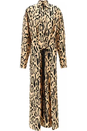 Sportmax Shirt Dresses, female, , XS, Brown Silk Oversized Dress