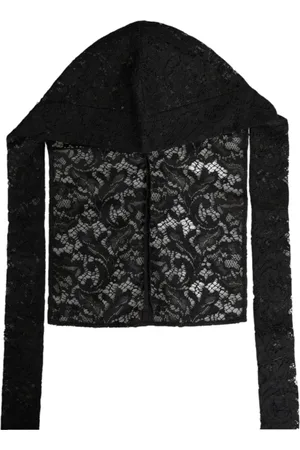 Dolce & Gabbana Floral Lace Balaclava Head Wrap Hat