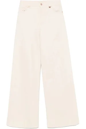 sartoria tramarossa Wide Trousers, female, , W29, Ecru Classic Five-Pocket Jeans