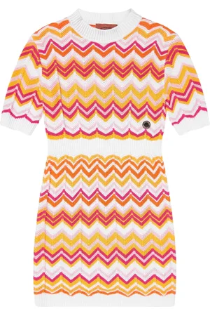 Missoni Zigzag Knit Dress in Multicolour