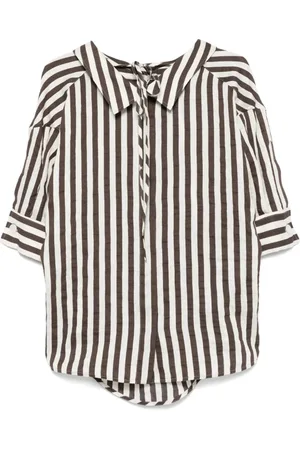 SEVENTY BY SERGIO TEGON Shirts, female, , XS, Coffee Shirt with Tie Fastening