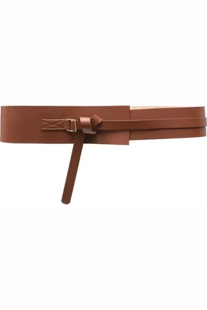 D.EXTERIOR Belts, female, , L, Leather Belt with Buckle Closure