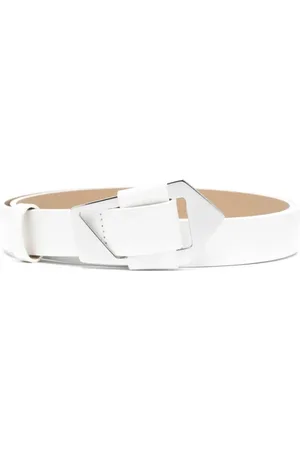 D.EXTERIOR Leather Belt with Strap Closure