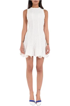 Msgm Short Dresses, female, , XS, Mini dress in cotton with ruffles