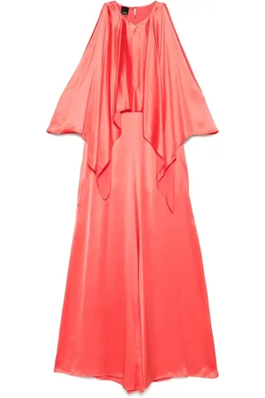 Pinko Maxi Dresses, female, , XS, Crew Neck Coral Dress