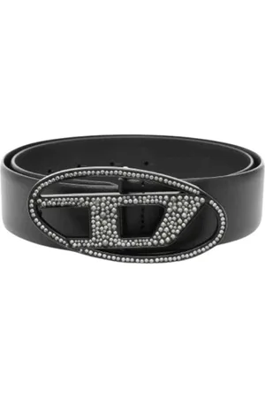 Diesel Italian Leather Jewel Buckle Belt