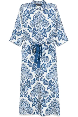 Max Mara Shirt Dresses, female, , M, Silk Shirt Dress with Print