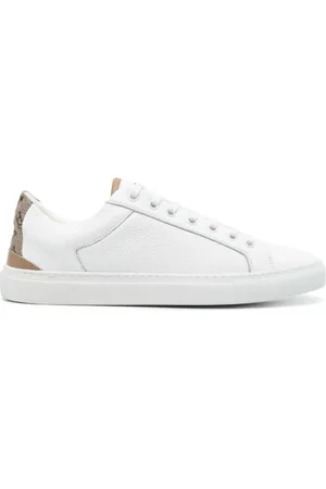 HERNO Sneakers, male, , 8 UK, Leather Hammered Trainers