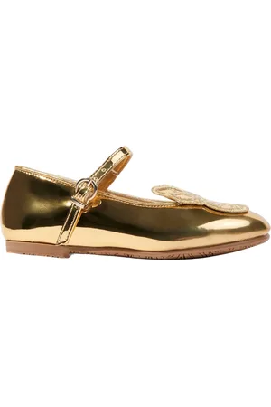 SOPHIA WEBSTER Ballerina, female, , 27 EU, Gold Butterfly Embroidery Flat