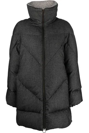 ELEVENTY Alpaca Casual Puffer Jacket in Grey