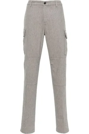 ELEVENTY Wool Cashmere Casual Cargo Trousers