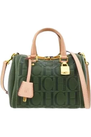 Carolina Herrera Locked Leather Handbag
