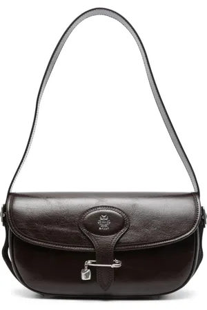 Bally Shoulder Bags, female, , ONE SIZE, Chocolate Foldover Shoulder Bag