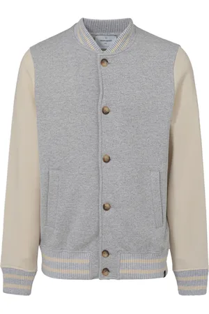 Gran Sasso Grey College Jacket with Contrast Sleeves