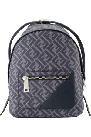 Fendi Backpacks, male, , ONE SIZE, Stylish Backpack with Embroidered Canvas