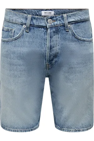 Only & Sons Denim Shorts, male, , S, Denim Bermuda Shorts