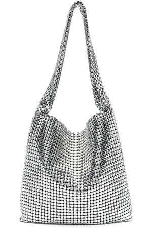 Paco rabanne Tote Bags, female, , ONE SIZE, Stud-Embellished Mesh Design Handbag