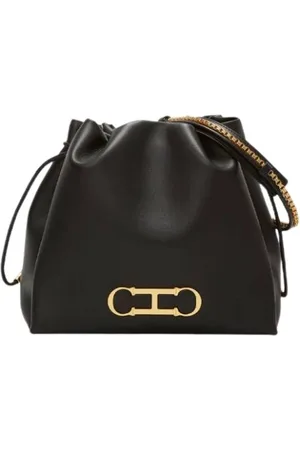 Carolina Herrera Bucket Bags, female, , ONE SIZE, Soft Bucket Bag with Initials Insignia