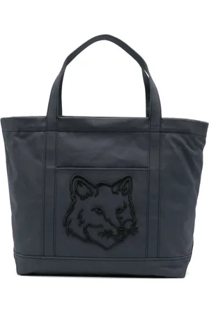 Maison Kitsuné Tote Bags, male, , ONE SIZE, Fox Head Tote Bag