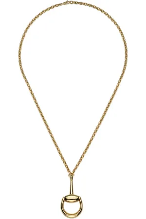 Gucci Horsebit Necklace with maxi Horsebit pendant in gold
