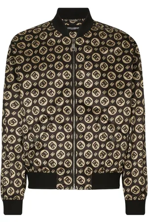 Dolce & Gabbana Bomber Jackets, male, , L, Satin Logo Bomber Jacket