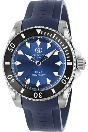 Gucci Ya136359 - Dive 40mm stainless steel case, dial, ceramic bezel and rubber bracelet