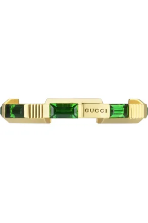 Gucci Rings, female, , 52 MM, Ybc662256002 - 18kt gold, green tourmaline - Link to Love ring