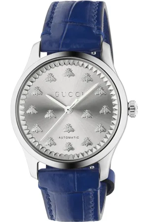 Gucci Watches, female, , ONE SIZE, 38 mm steel case, sunbrushed dial with bees, colored alligator strap