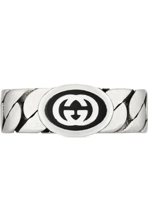 Gucci Rings, female, , 59 MM, Sterling Silver Ring with Interlocking G Detail