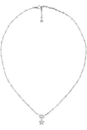 Gucci Flora necklace in 18kt white gold and diamonds
