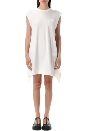 SACAI Panelled Mini Dress Cap Sleeves