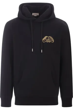 Alexander McQueen Hoodie with Gold Seal Appliqué