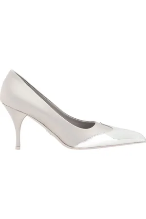 Prada Pumps, female, , 6 UK, Metallic Pumps with Silk Finish