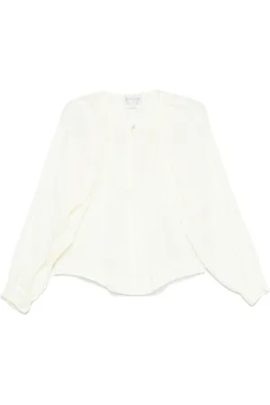 FORTE FORTE Pastel Yellow Round Neck Long Sleeve Shirt